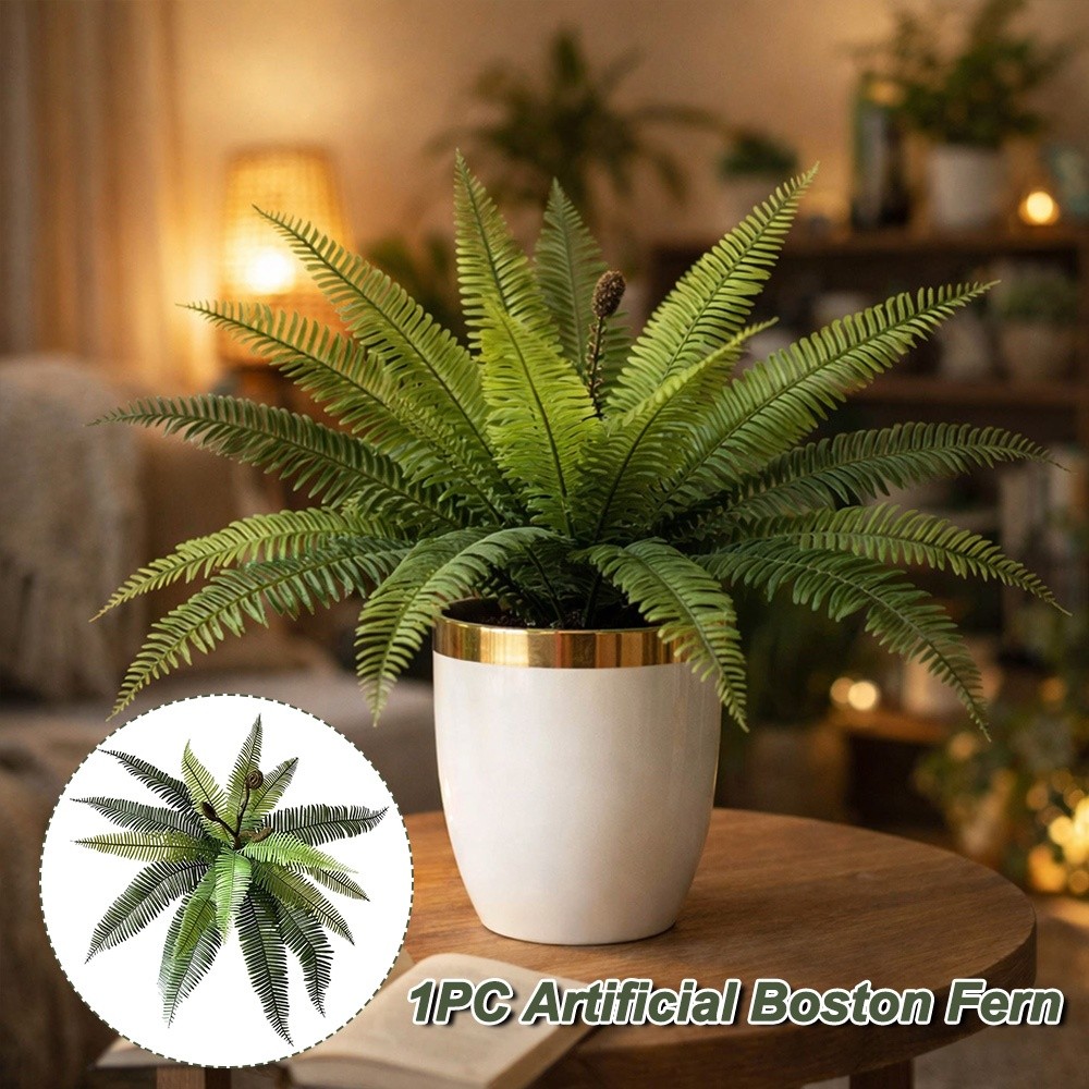 Bonsai Garden Boston - 18 Leaves Artificial Boston Fern UV-resistant