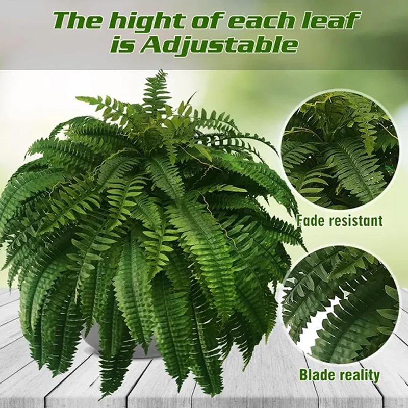 Bonsai Garden Boston - Lifelike Artificial Boston Fern, UV Resistant