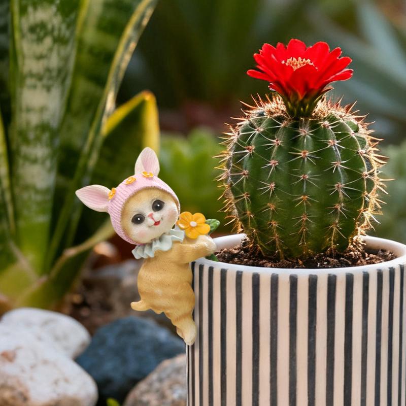 Bonsai Garden Decor - New Miniature Hanging Cat Figurines Flower