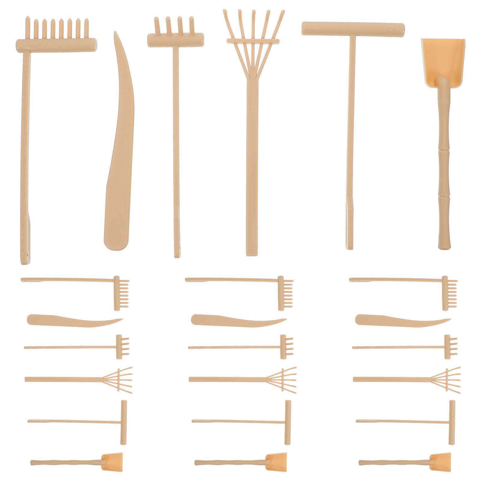 Bonsai Zen Garden Set - 4 Sets Tools Hand Held Rake