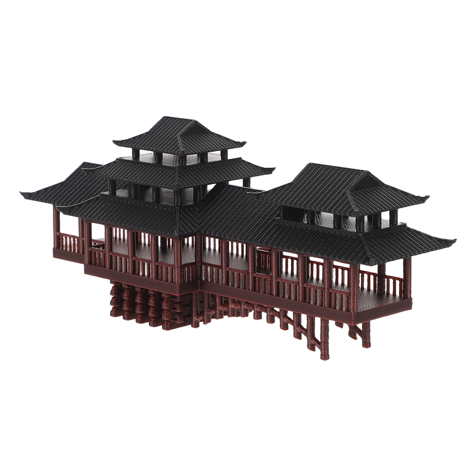 Bonsai Garden Decor - Miniature Ancient Asian Architecture Decorative Pond