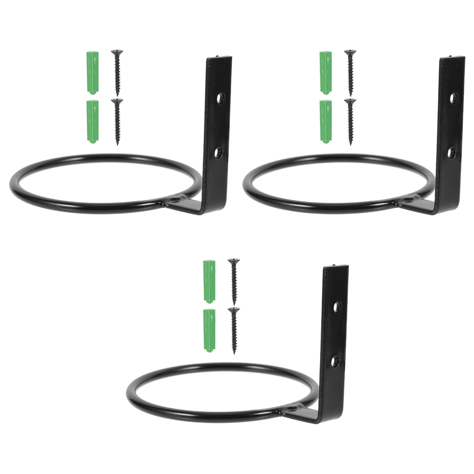 Bonsai Garden Plants - 3Pcs Wall-Mounted Plant Pot Rings Iron