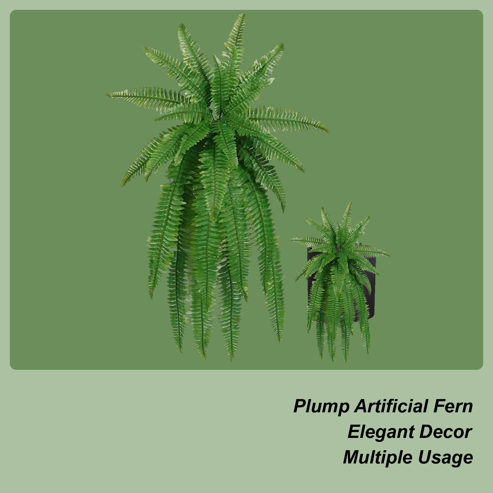 Bonsai Garden Boston - Artificial Boston Fern Fake Plastic Plants