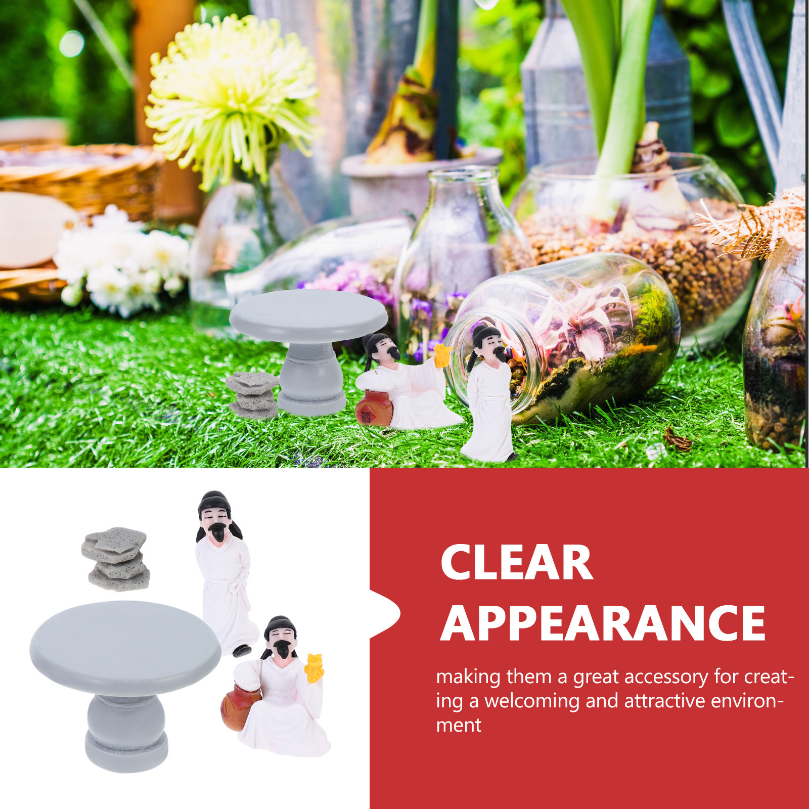 4Pcs Table and Chairs Set with – Bonsai Zen Garden Set Bewertung und Preis