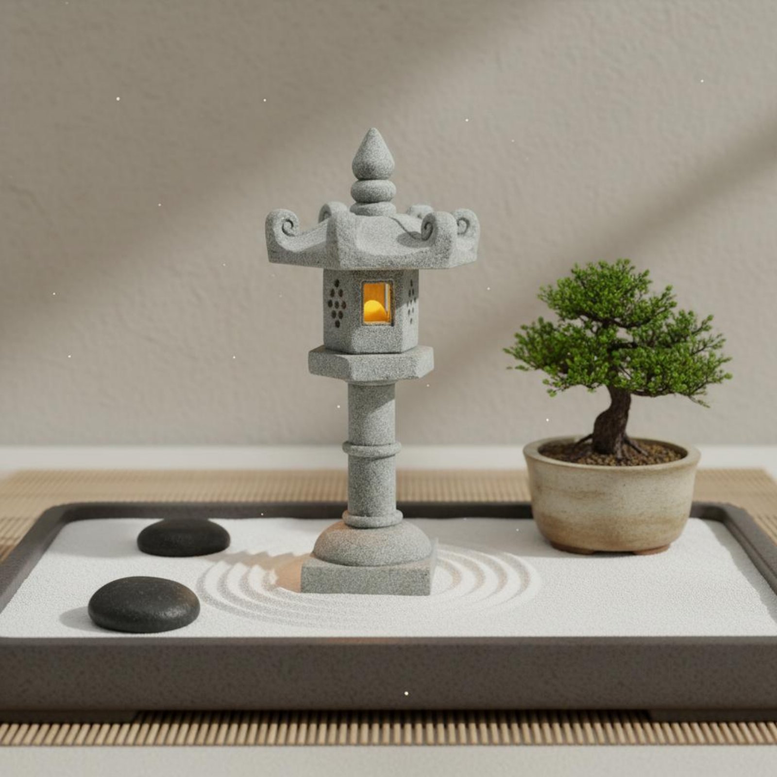 Miniature Stone Lantern Antiqu – Bonsai Garden Plants Bewertung und Preis