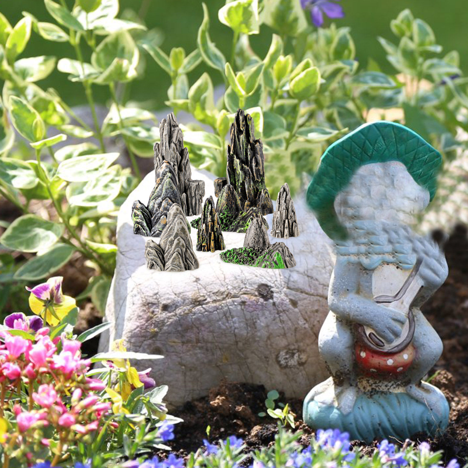 8Pcs Mini Resin Rockery Set fo – Bonsai Zen Garden Set Bewertung und Preis