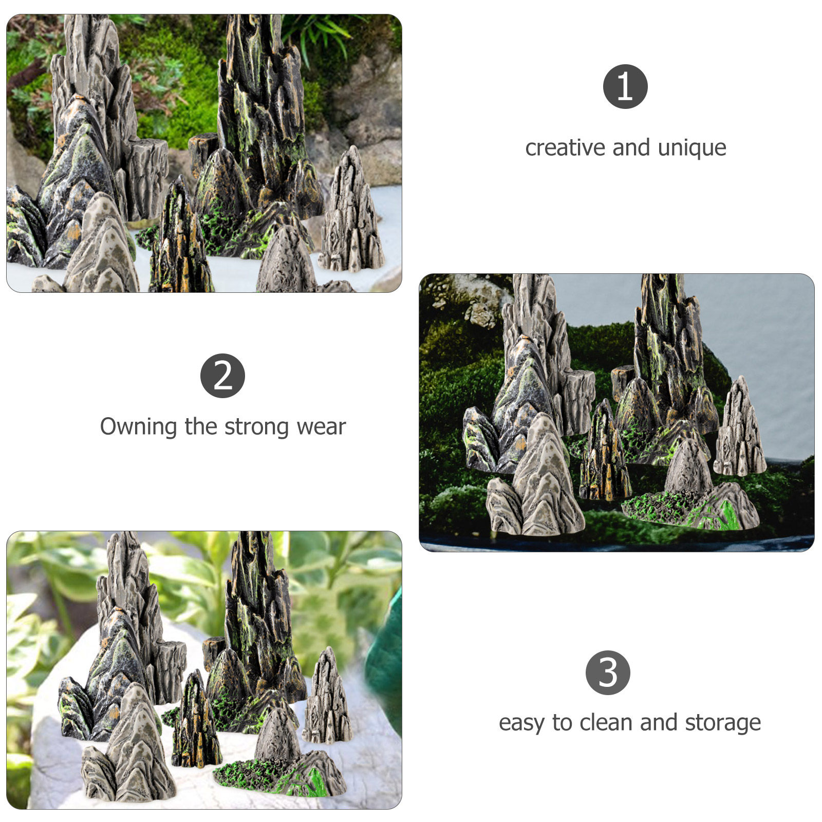 8Pcs Mini Resin Rockery Set fo – Bonsai Zen Garden Set Bewertung und Preis