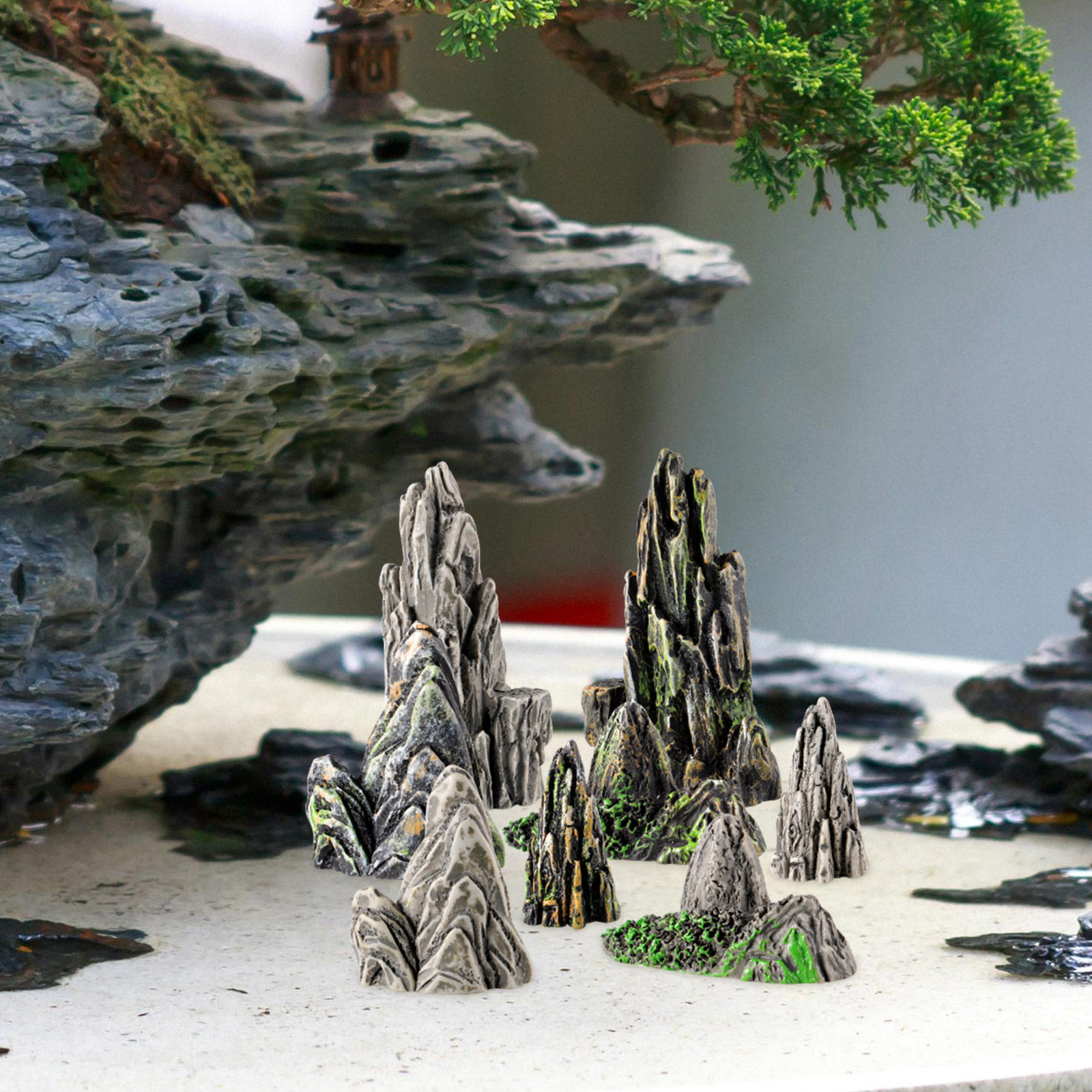 8Pcs Mini Resin Rockery Set fo – Bonsai Zen Garden Set Bewertung und Preis