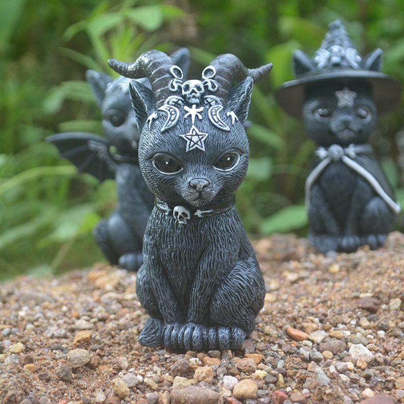 Halloween Magic Cat Resin Craf – Bonsai Garden Festival Bewertung und Preis