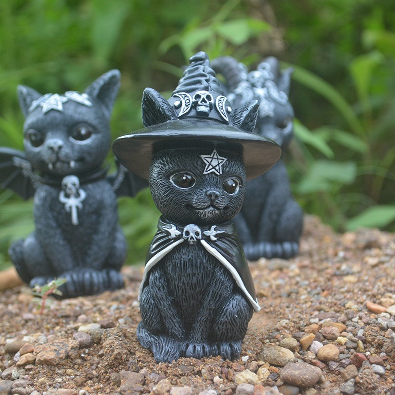Halloween Magic Cat Resin Craf – Bonsai Garden Festival Bewertung und Preis