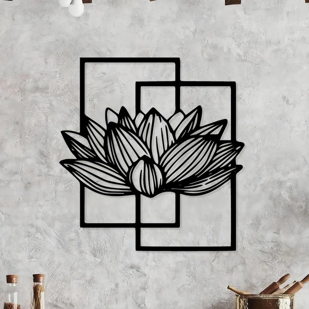 Lotus Flower Metal Wall Art, R – Bonsai Garden Decor Bewertung und Preis