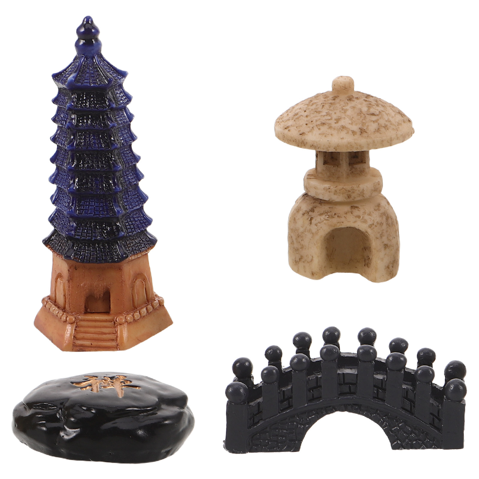 4Pcs Mini Japanese Pagoda Stat – Bonsai Zen Garden Set Bewertung und Preis