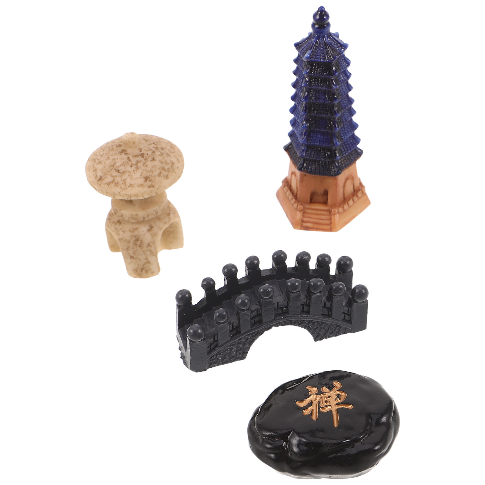 4Pcs Mini Japanese Pagoda Stat – Bonsai Zen Garden Set Bewertung und Preis