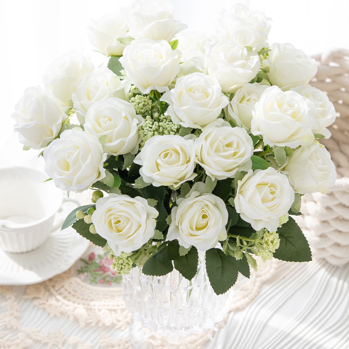 Artificial Flower Silk Rose Fe – Bonsai Garden Festival Bewertung und Preis