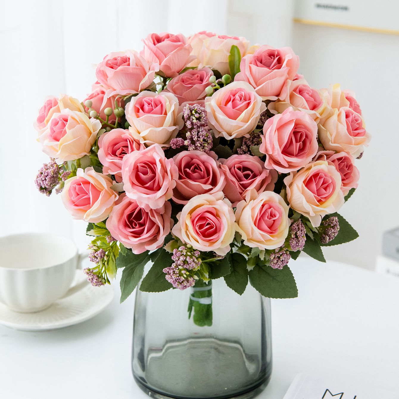 Artificial Flower Silk Rose Fe – Bonsai Garden Festival Bewertung und Preis