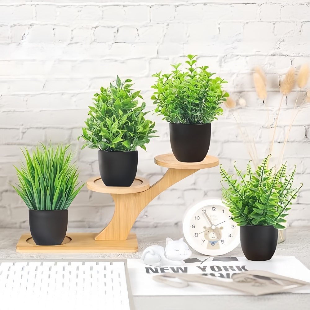 4pcs/set Mini Artificial Plant – Bonsai Garden For Home Bewertung und Preis